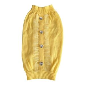 Smoochie Pooch Ruffle Dog Sweater‎ Yellow Size M